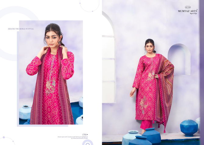 Mumtaz Ruhani Jam Satin Embroidery Dress Material Wholesale Shop In Surat
